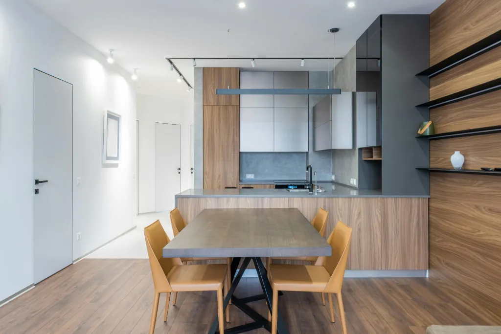 Furniture designed to match the aesthetic of the rectangular box
